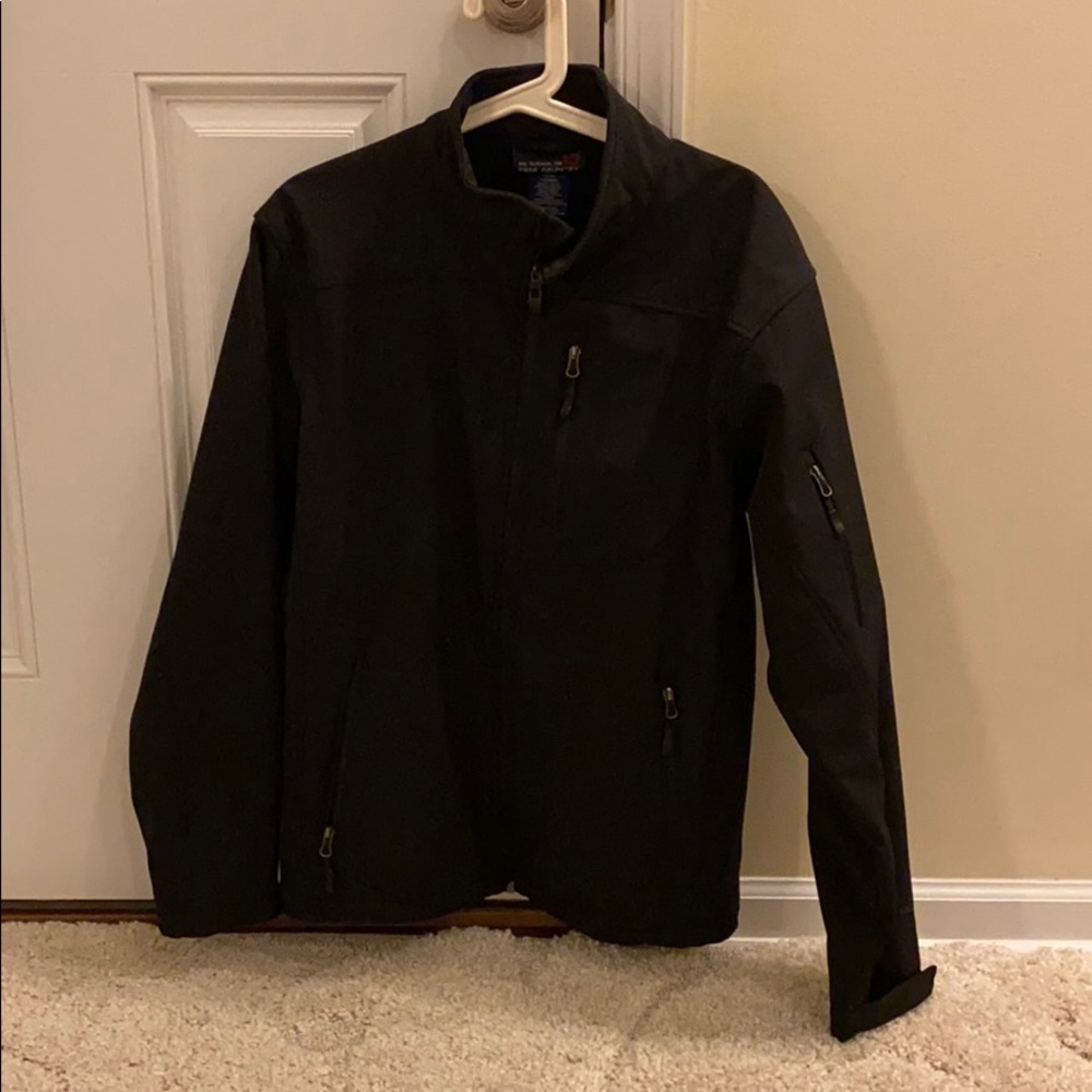 New Men’s Free Country Black Fleece Lined Jacket